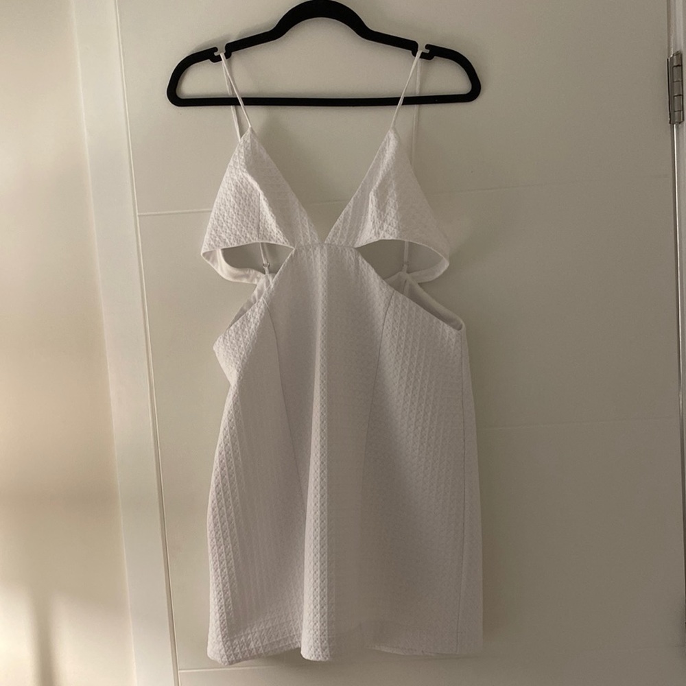 Zara white cut out dress